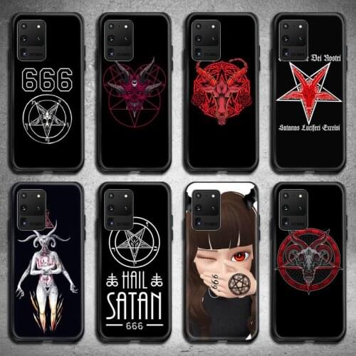 TOPCASHOP Pentagram 666 Demonic Phone Case for Samsung S20 plus Ultra S6 S7 edge S8 S9 plus S10 5G lite 2020