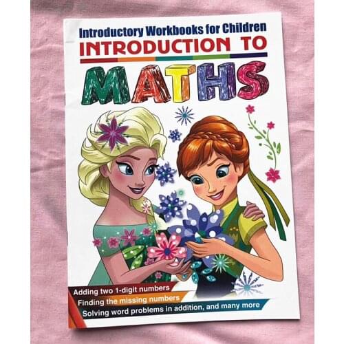 Disney puzzle textbook coloring book princess early education cognitive digital English coloring picture book learning gift