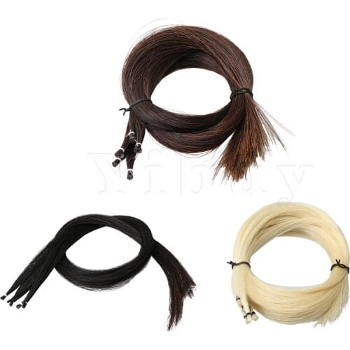 Yibuy 15 PCS 83CM Natural Great Bounce Violin Bow Hair for Professional Player