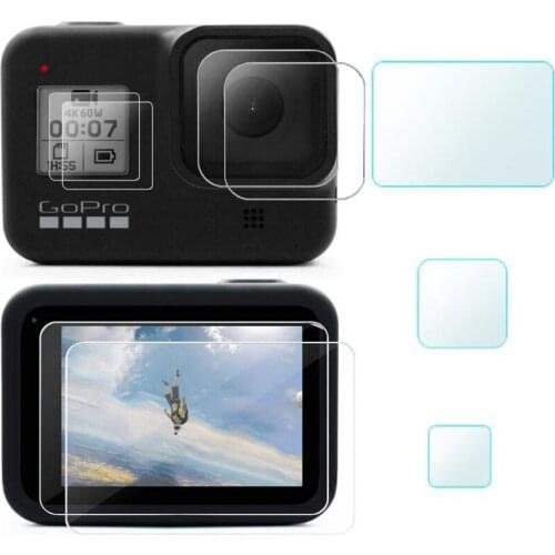 Tempered Glass Lens Display LCD Screen Protective Film Protector Cover Case For GoPro Hero 8 Black Go pro Hero8 Action Camera