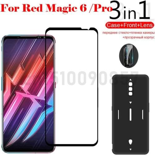 3-in-1 Case Glass For ZTE Nubia Red Magic 5G Screen Protector Glass Full Protection on For Red Magic 5G Camera Lens Glass
