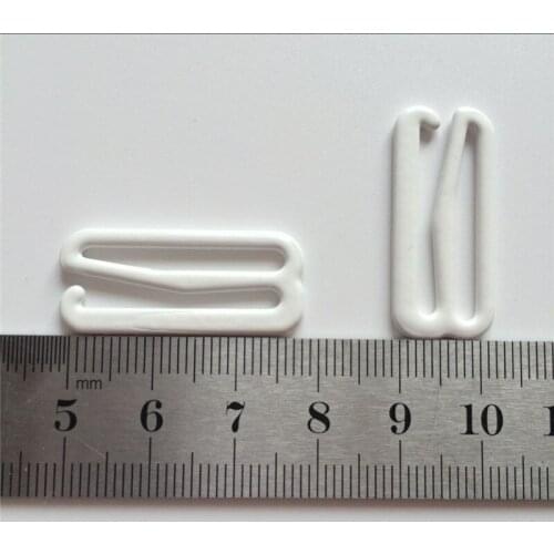 100 pcs/lot) 25mm 2.5cm Metal + plastic white 9 bra underwear buckle Brassiere clasp TQ537