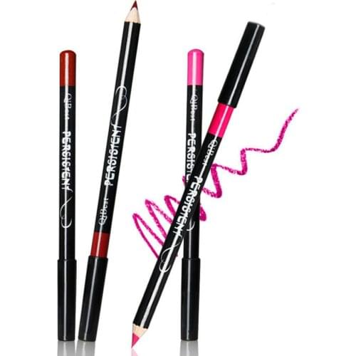 12pcs/set Professional Matte Lip Liner Pencil Set Waterproof Long Lasting Smooth Natural Lipliner Pen Makeup Cosmetic Tools Kit