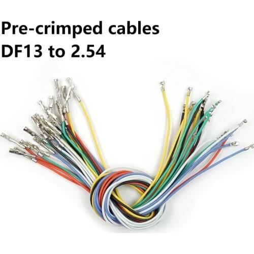 24Pcs/a lot 6 colors DF13 to 2.54mm Pitch Dupont Pre-crimped Cables Pixhawk/apm/PX4 GPS Telemetry Transmitter OSD Bluetooth 17cm