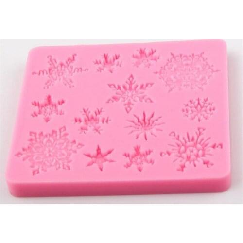 300pcs/lot Snowflakes silicone cake fondant decoration mold tools