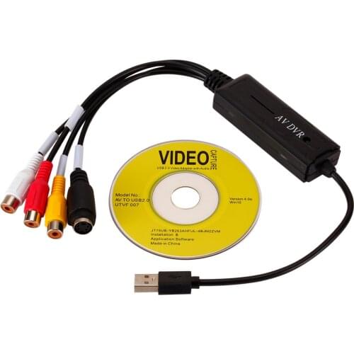 USB 2.0 Card Adapter Video Audio Capture Adapter To Digital File Converter VHS To PC DVD HDD TV Converter Adapter