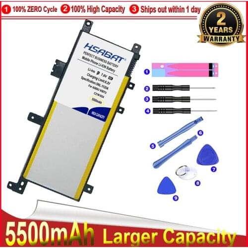 HSABAT 0 Cycle C21N1634 Laptop Battery for Asus A580U X580U X580B A542U R542U R542UR X542U V587U FL5900L FL8000U Accumulator