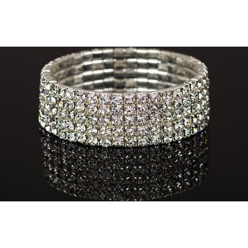 Hot Sale multiple styles Fashion Crystal Stretch Shine Bracelets For Women couple Girlsfriend Bangles Wedding Bridal Gifts 2021