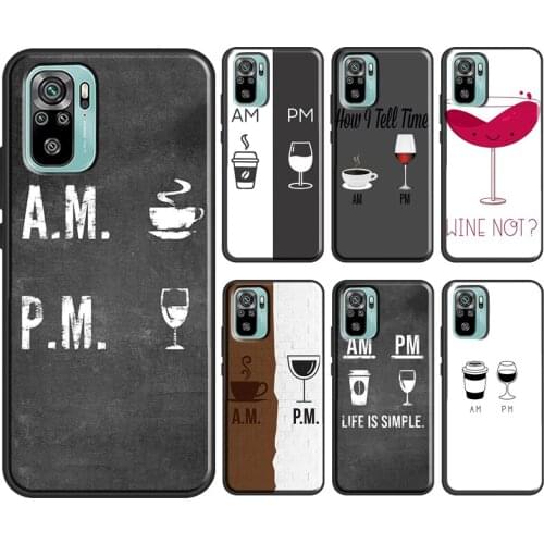 Coffee Wine Cup For Xiaomi Redmi Note 9 7 8 10 Pro Note 9S 8T Cover For Redmi 9C 9 9T 6A 7A 8A 9A Case