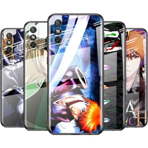Tempered Glass Cover Anime Bleach ichigo For Huawei Y6 Y7 Y9 Y5P Y6P Y8S Y8P Y9A P Smart Z 2019 2020 2021 Phone Case