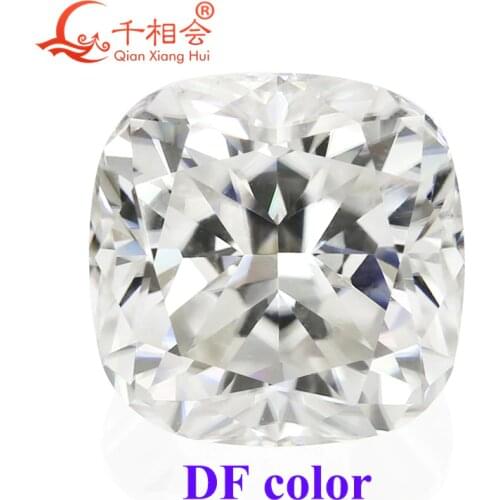 DF GH IJ white color cushion modified brilliant crushed ice moissanites loose stone by qian xiang hui