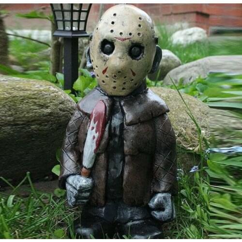 Halloween Garden Gnomes Figurines Polyresin Figurines DIY Garden Home Decoration Gnome Statue Garden Courtyard Ornaments