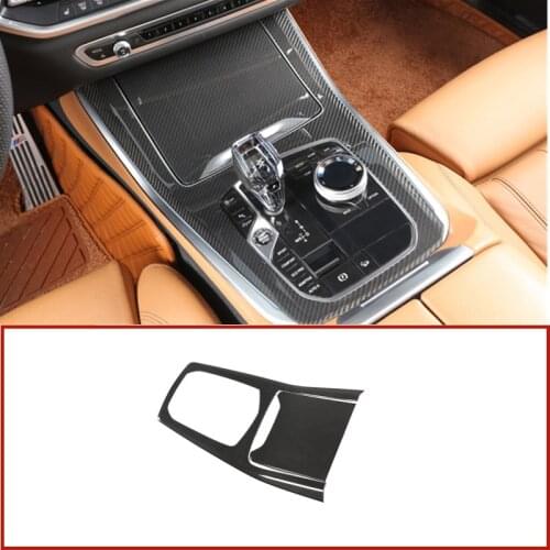 Car Interior ABS Central Control Gear Panel Decorative Frame Cover Trim Fit For BMW X5 X7 G05 G07 2019-2021
