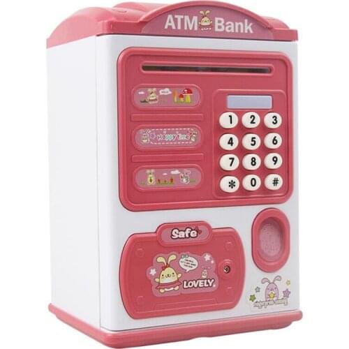 Piggy Bank,Coin Fingerprint with Password,Electronic Coin Savings Box,Automatic Coins Savings Bank,ATM Savings Bank