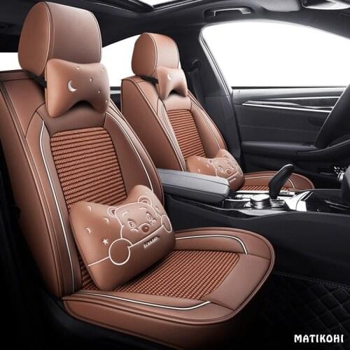MATIKOHI leather car seat cover For toyota rav4 hyundai creta fiat linea 500x vw polo audi a3 8l car styling car accessories