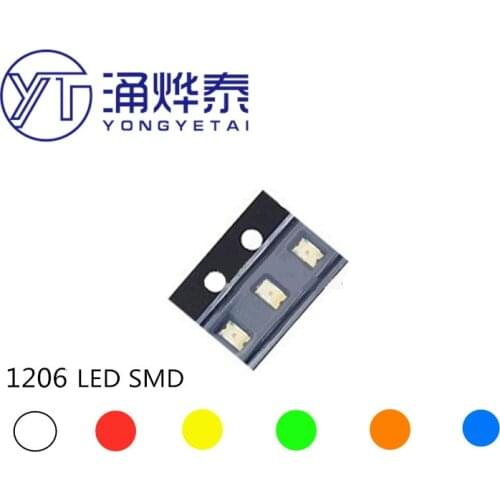 YongYeTai 1206 SMD luminescent tube SMD red yellow blue green orange white