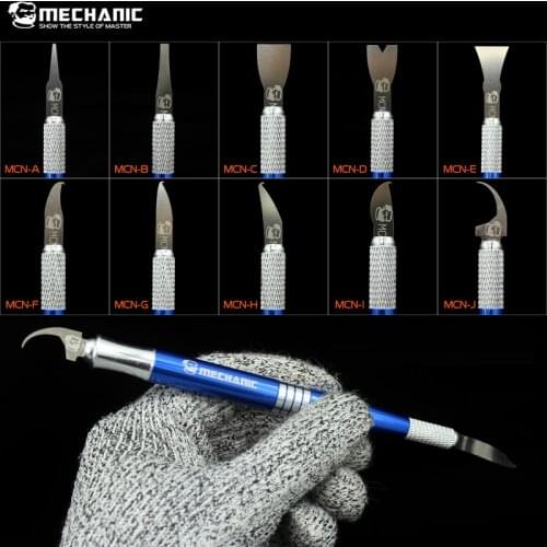 MECHANIC 11 in 1 CPU Pry Knife BGA Chip Shovel blades removing glue blades tools Set