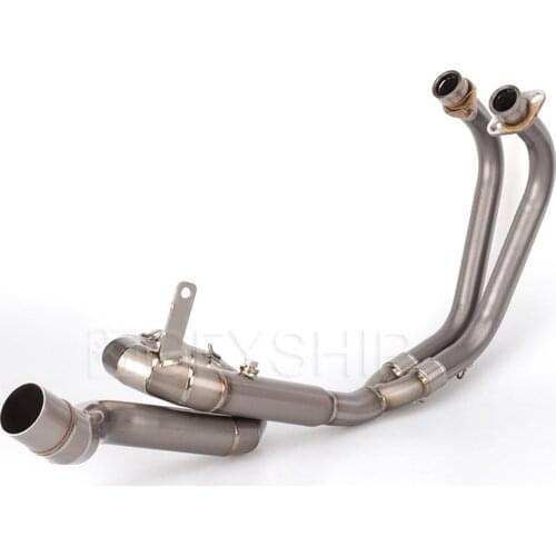 MT03 MT 03 Titanium Alloy Motorcycle Exhaust Front And Middle Link Pipe For Yamaha R3 YZF R3 2014 to 2017 2018 MT03 2016- 2018