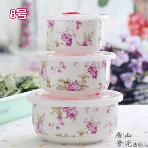 Three-piece set, fine bone china lunch box set japanese style, porcelain baby lunch bowl, thermos for hot food with containers