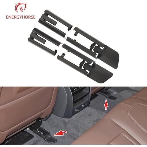 Black ABS Car Seat Rail Trim Cover Sliding Track Bonnet Front Rear Left Right For BMW G30 G11 G12 F15 F16 5 7 Series X5X6
