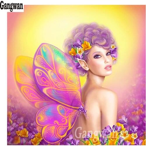 New arrival,diamond Embroidery Diamond Painting full Square Mosaic Cross Stitch wing fairy ELF girl 3d Picture Of Rhinestone