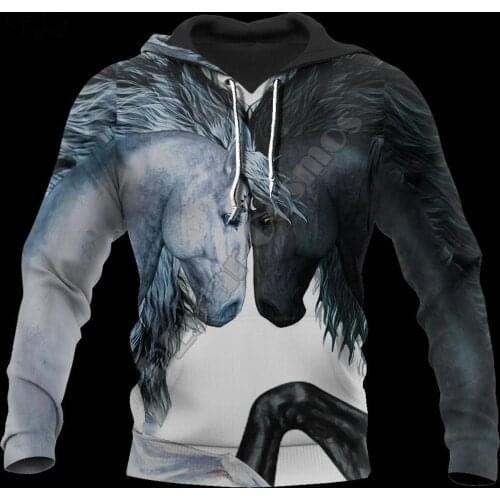 PLstar Cosmos Love Horse Tattoo Art Animal Funny Casual Streetwear Harajuku NewFashion 3DPrint Hoodies/Sweatshirts/zip/jacket 19