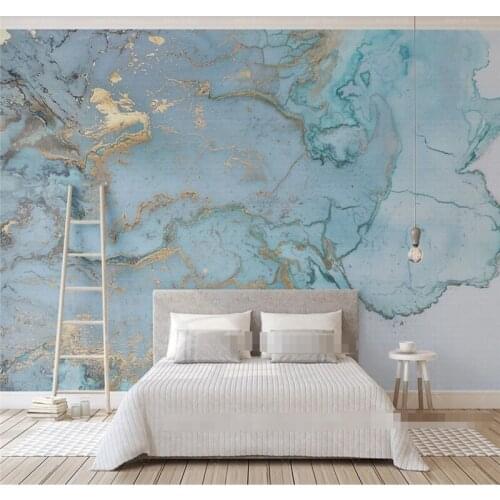Custom 8d wallpaper mural fashion retro luxury blue bronzing texture TV background wall wall covering