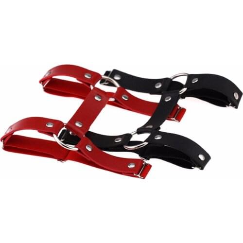 Fetish Wear Rock Pub Girls Garter Belt Sexy 2 Layers Women Punk Leg Ring Belts Thigh Harness Garter Anime Suspender Belt