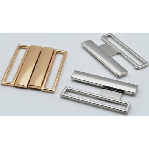 2 Pairs Multi-usage Fasten Buckles for Women Down Jacket Overcoat Decoration Zinc Alloy Belt Buckles Diy Garment Accessories