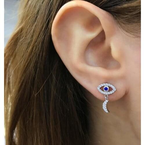 STELA EYE STAR HİLAL EARRINGS