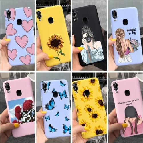 For Vivo Y90 Y91 Y91C Y91i Y93 Y95 Case Soft Silicone Colorful Flower Girls Cover For Vivo Y 93 95 Y90 Y91 Y91i Y91C Phone Cases