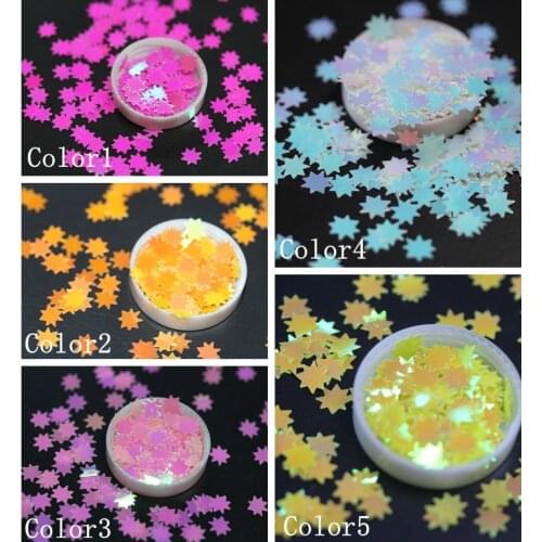 Gorgeous Sun Shape Nail Sequins Glitters Colorful Nail Flakes UV Gel Polish Decoration DIY 3D Manicure Resin Craft Decoration