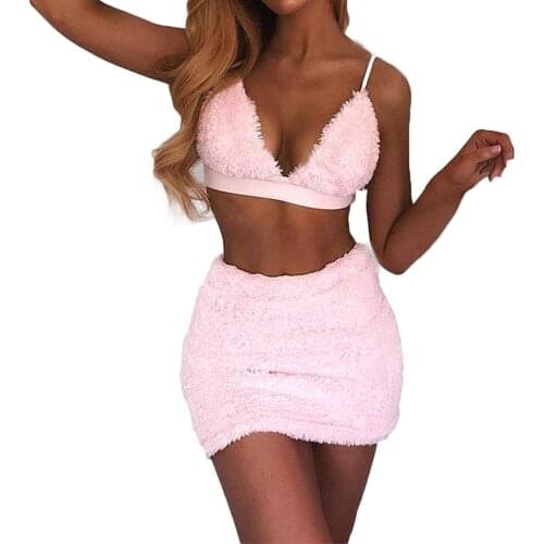 Women Lady 2pcs Summer Slim Crop Tops Sleeveless + Mini Pencil Skirt Party Bodycon Outfits Sets Women Clothing