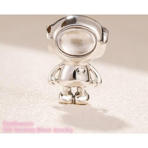 Winter 100% 925 Sterling Silver Cosmo Tommy Charm, Clear CZ beads Fit Original Pandora Charms Bracelet DIY jewelry