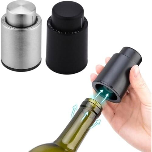 1/2PCS Push-Type Date Scale Vacuum Red Wine Stopper Champagne Sparkling Wine Oil Sealer Fresh-Keeping Stopper Red Wine Stopper
