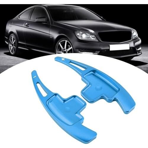 1 Pair Aluminum Car Steering Wheel Shift Paddles Extensions Steering Wheel Shift Paddles Sticker For Mercedes-Benz A B E R Class