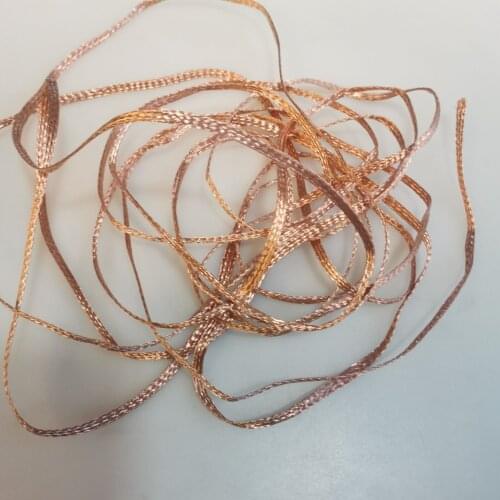 10m 5mm 4mm2 Flat Pure Copper Braid High Flexibility Cable Bare Copper Braid Lead Wire Ground Lead Wire