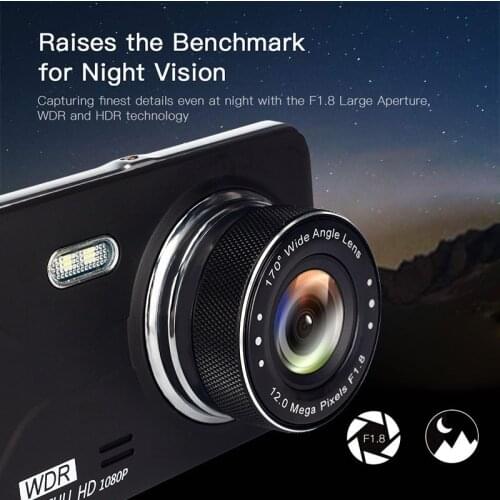 1080P HD Car DVR Camera Dashcam 4 Inch IPS Screen 170 Degree Wide Angle Loop Recorder Registrator Car DVR Parking Monitor