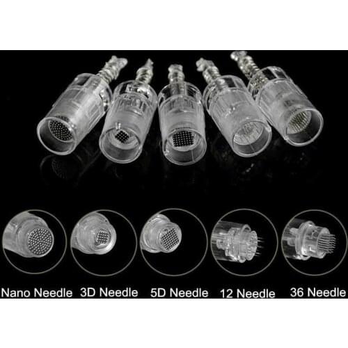 20pcs Electric Derma Pen Needles Bayonet Nano Round 12/24/36 Needle MYM Cartridge For Auto Microneedle Derma Pen Nano Needle Tip