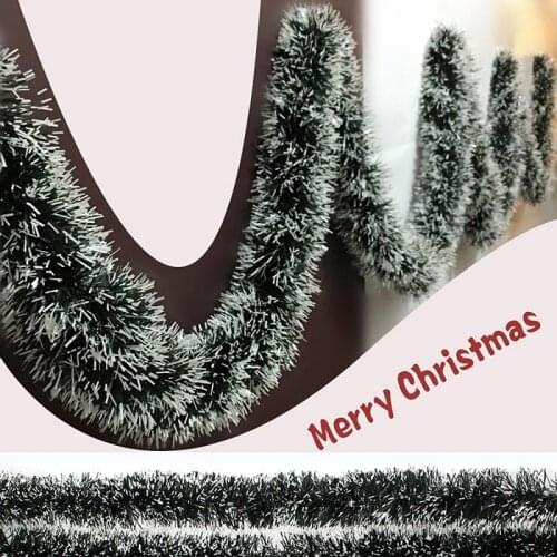 2m Christmas Color Ribbon Christmas Tree Ribbon Garland Hanging Dark Green White Many Shape Christmas Tree Ornaments