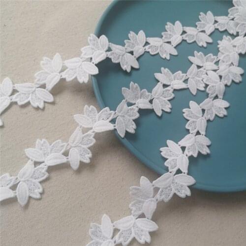 5cm*5yards water soluable lace trims for clothing white Trimmings for wedding dress DIY sewing accessories trim for tailor