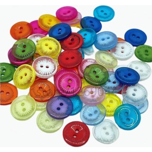 50pcs/lot 13MM Mix Colors Chrysanthemum Fashion Resin/Plastic Buttons Children Garment Accessories Jewelry Beads