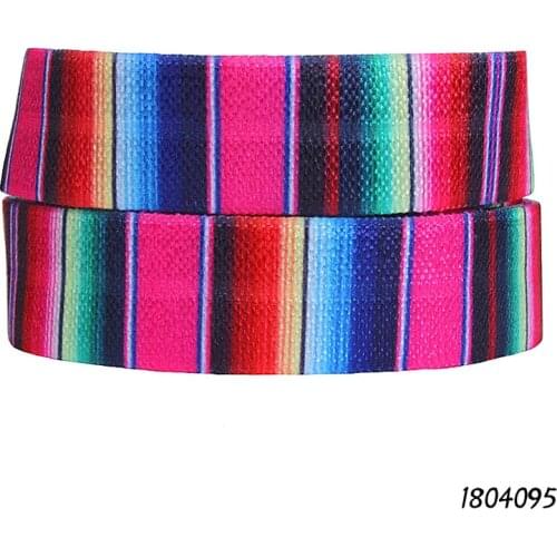 50 yards/lot) High quality rainbow colors 5/8" ombre foe fold over elastic ribbon roll for gift wrapped