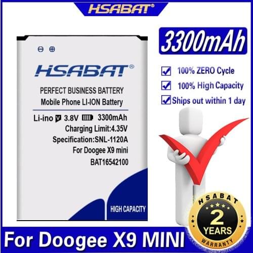 HSABAT 3300mAh BAT16542100 Battery for Doogee X9 MINI 5.0inch