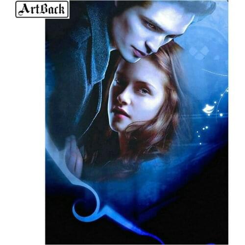 5d diy diamond painting twilight edward bella portrait sticker diamond mosaic full square movie icon rhinestone decoration gift