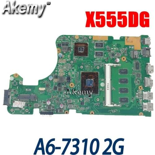 Amazoon For Asus X555DG X555YI X555Y x555d laptop motherboard CPU A6-7310 2G graphics 4G memory 100% test OK