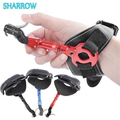 Compound Bow Release Aids Adjustable Length Archery Wristband Releases Thumb Gripper Caliper for Hunting Shooting Accessories