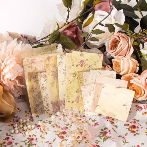 Dimi 30Sheets Flower Town Series Material Paper Small Fresh Decor Gift DIY Bookmarks Ins School Stationery Scrapbooking Accessor