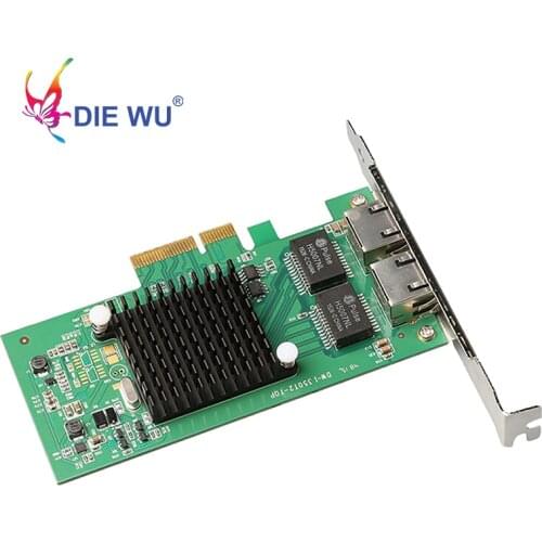 Dual RJ45 port Gigabit Server network card with Intel I350 PCIe 4X NIC