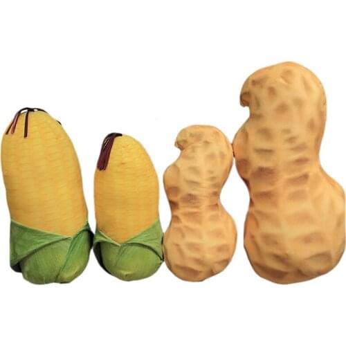 45/55/70cm Simulation Plant Corn/Peanut Plush Toy Cushion Stuffed Maize Corn Pillow Kids Birthday Gift Home Deco